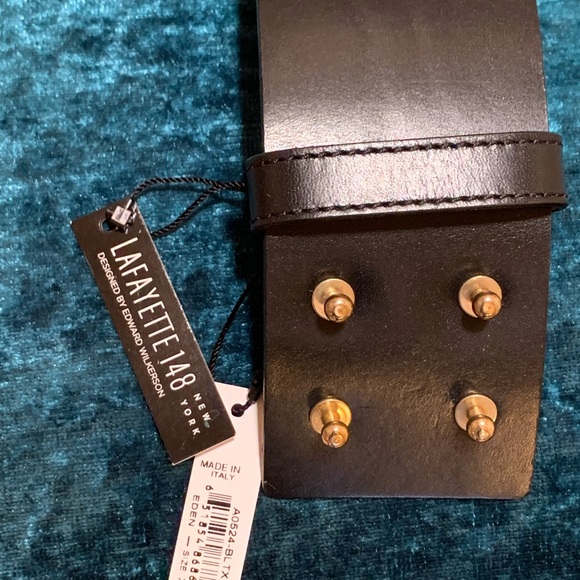 Lafayette 148 hinged calf hair belt main image 8